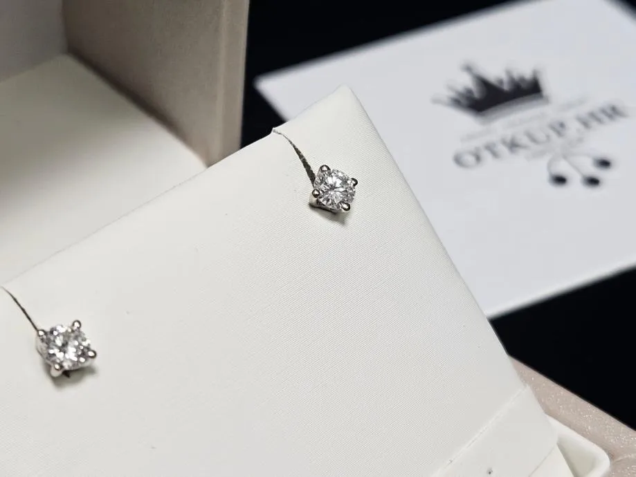 zlatne naušnice s dijamantima 0.52ct 14k / r1, rate! - slika 4