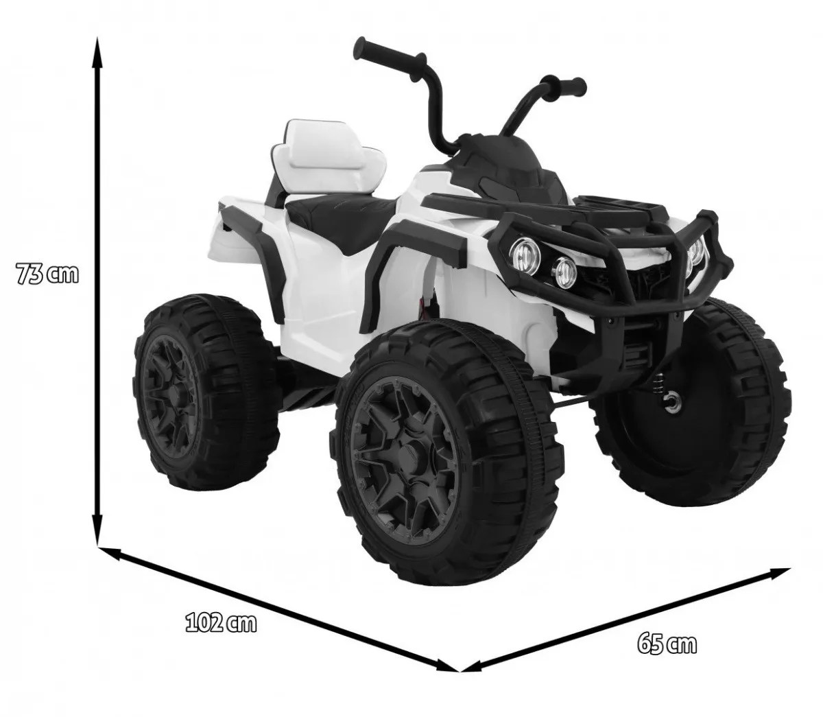 quad na akumulator atv bdm0906 - bijeli - slika 2