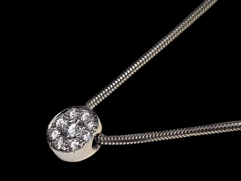 zlatni lančić s dijamantnim privjeskom 0.27ct 18k / r1, rate! - slika 4