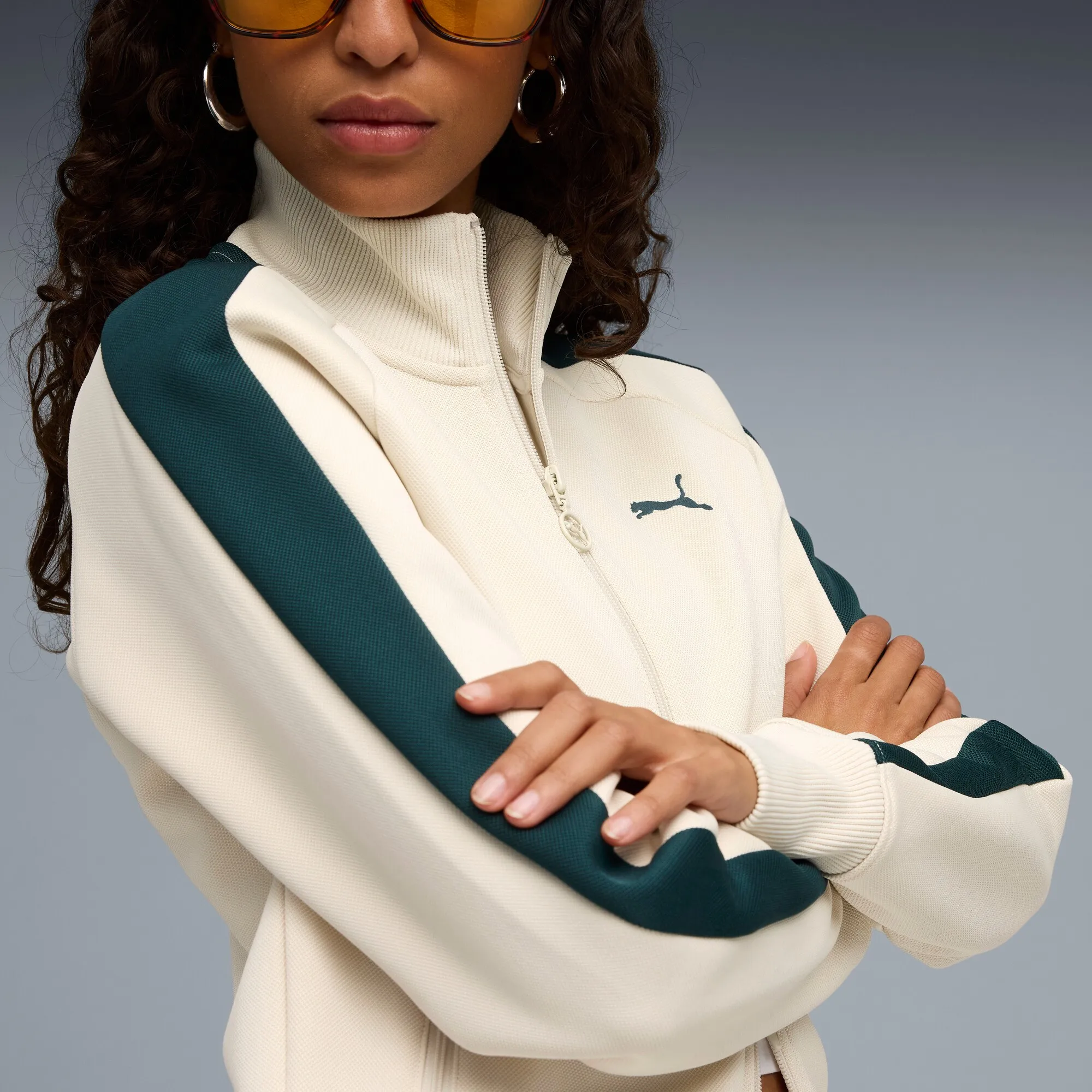 puma t7 always on short track jacket baige - slika 5