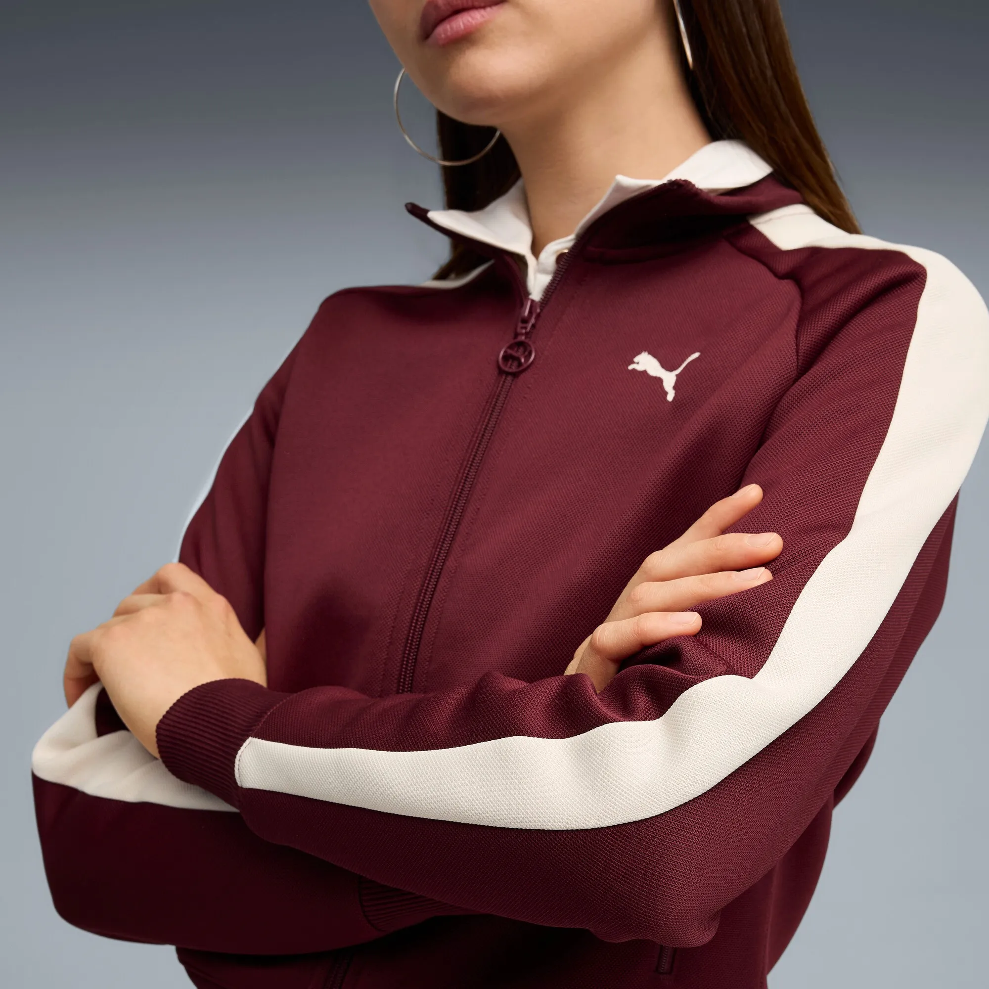 puma t7 always on short track jacket ruby - slika 2