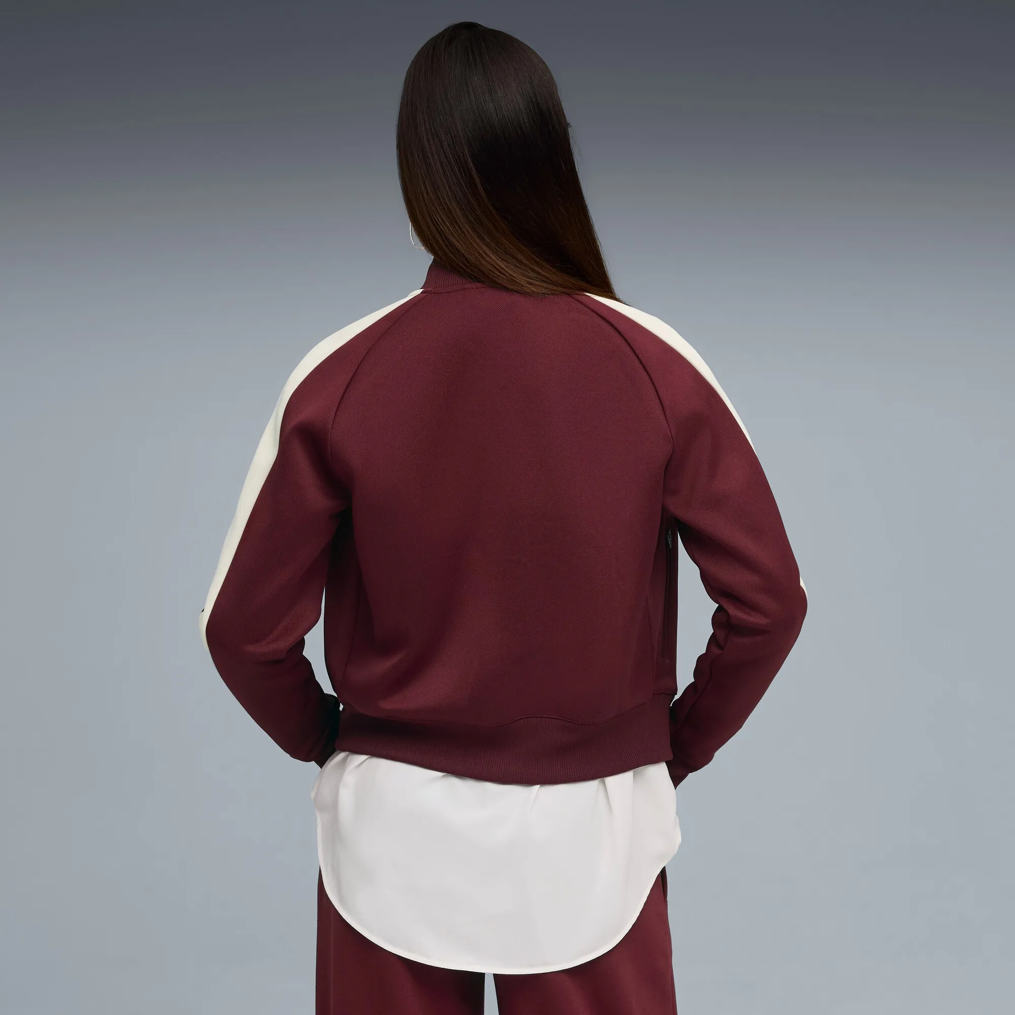 puma t7 always on short track jacket ruby - slika 4