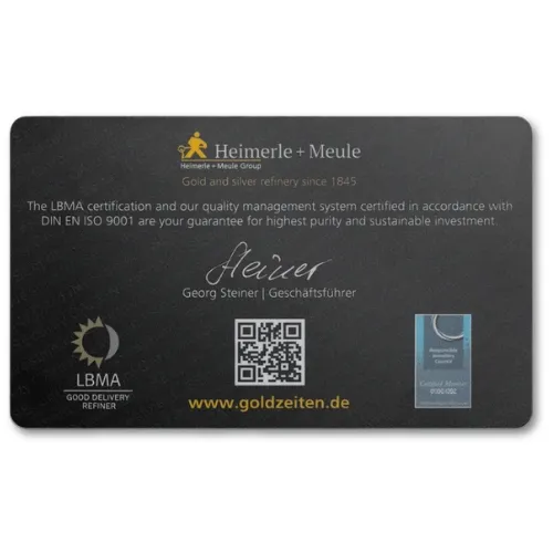 1g zlata | heimerle + meule (secain card) - slika 2