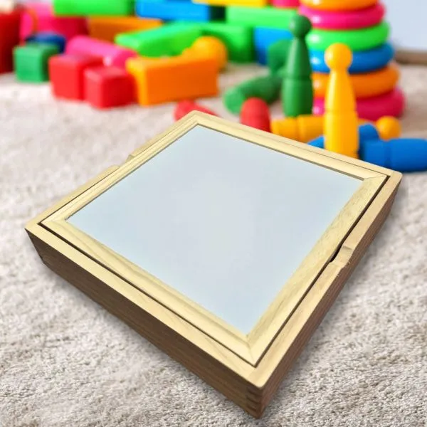 2u1 ploča s puzzle magnetima u drvenoj kutija - kreativni set - slika 4