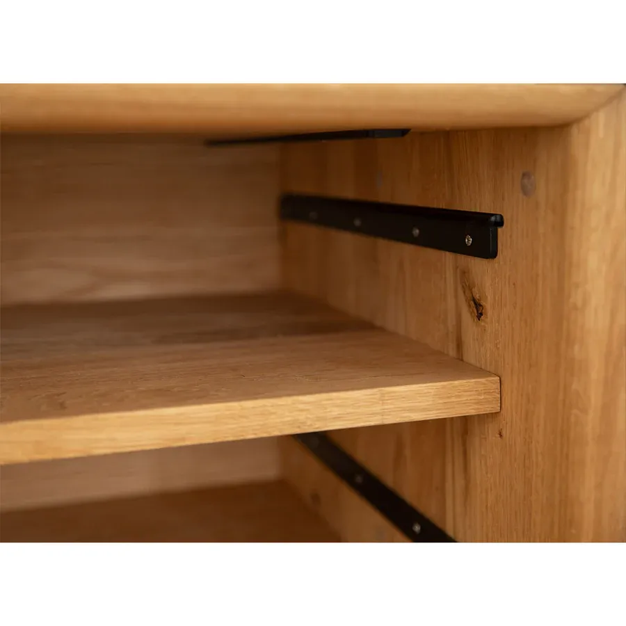 tv komoda modern loft 200x50cm, materijal: masivno drvo hrast - slika 7