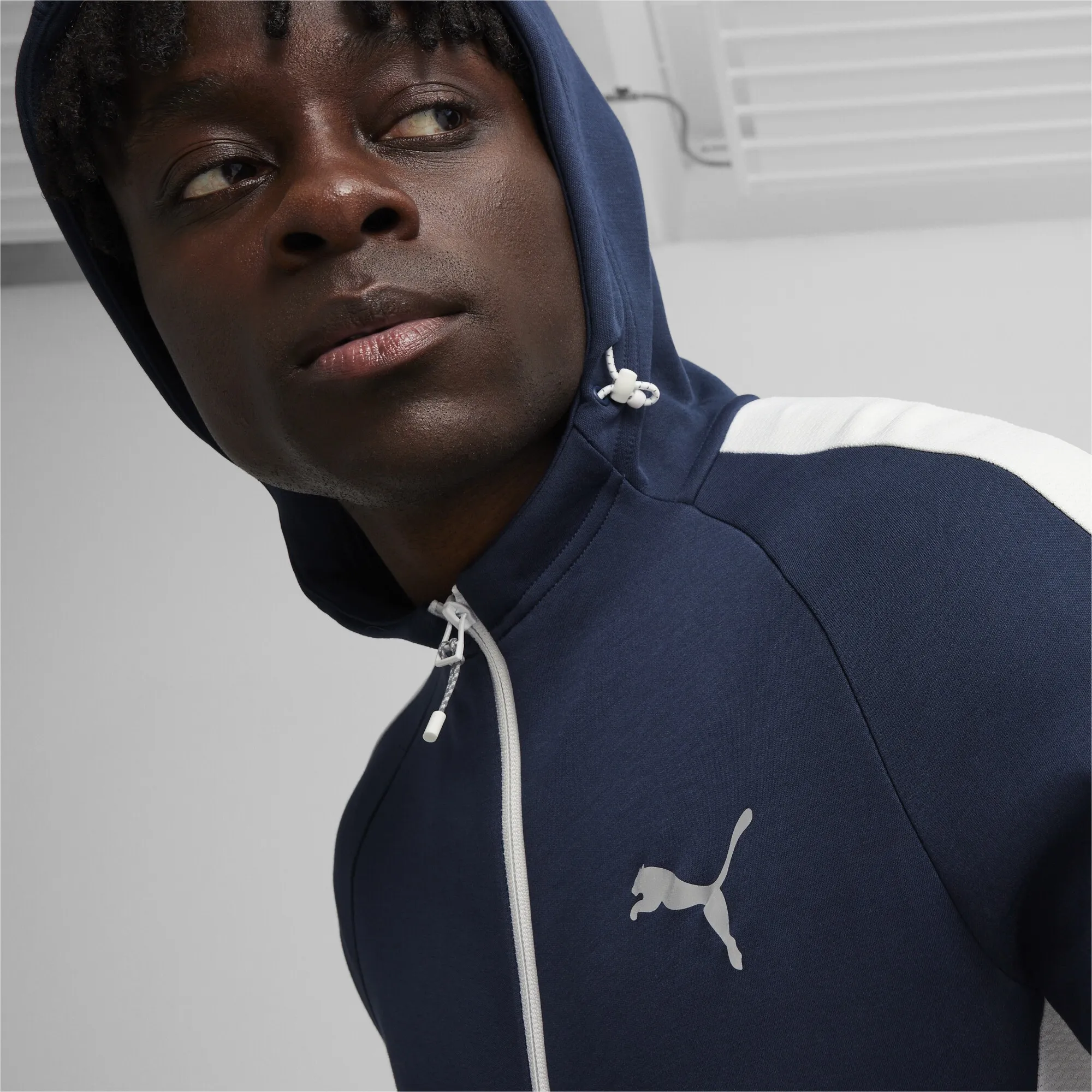 puma evostripe full-zip hoodie navy plava - slika 3