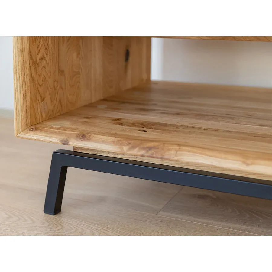 klub stolić modern loft 100,50x60cm, materijal: masivno drvo hrast - slika 3