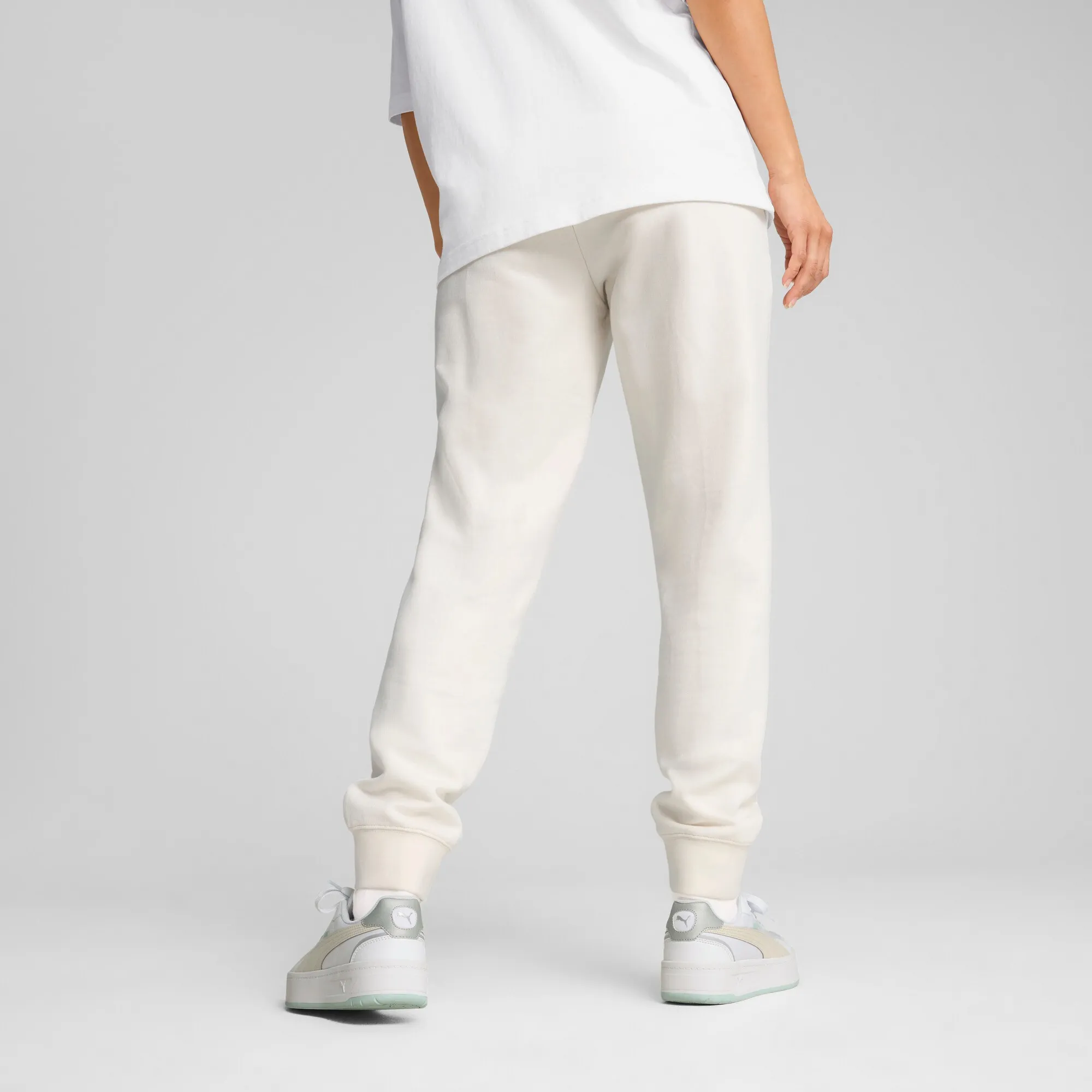 puma ess elevated sweatpants baige - slika 2