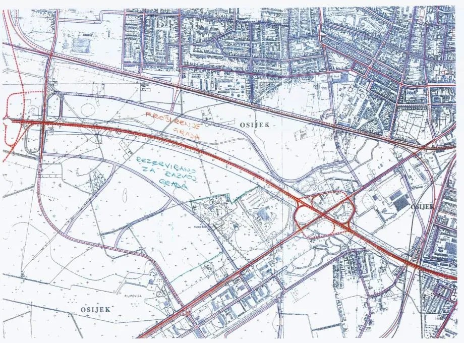 Građevinsko zemljište, Osijek, južna obilaznica, 1575 m2