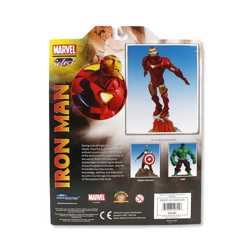 marvel select: iron man figura, 18cm - slika 3