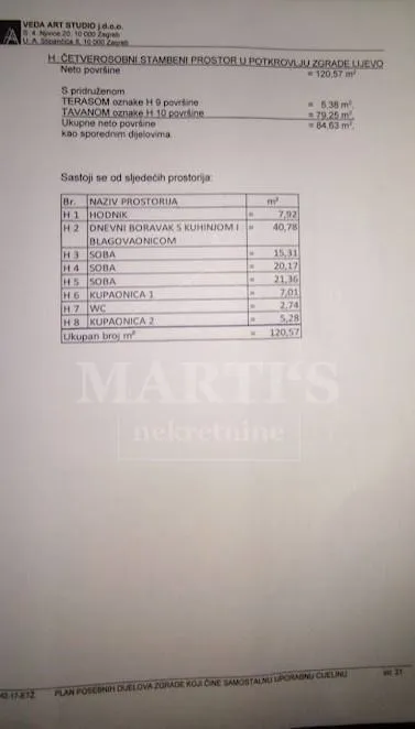 rudeš, 126m2, 4 sobe, lođa, 1 pm (prodaja) - slika 17