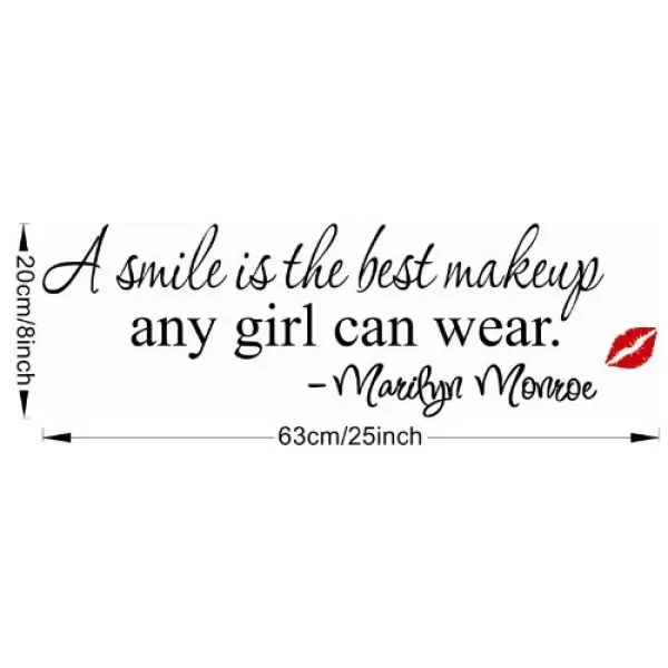 dekorativna zidna naljepnica - a smile is the best makeup... - slika 4