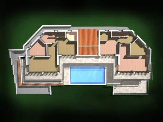 labin, zemljište s građevinskom dozvolom od 1236 m2, pogled na more - slika 11