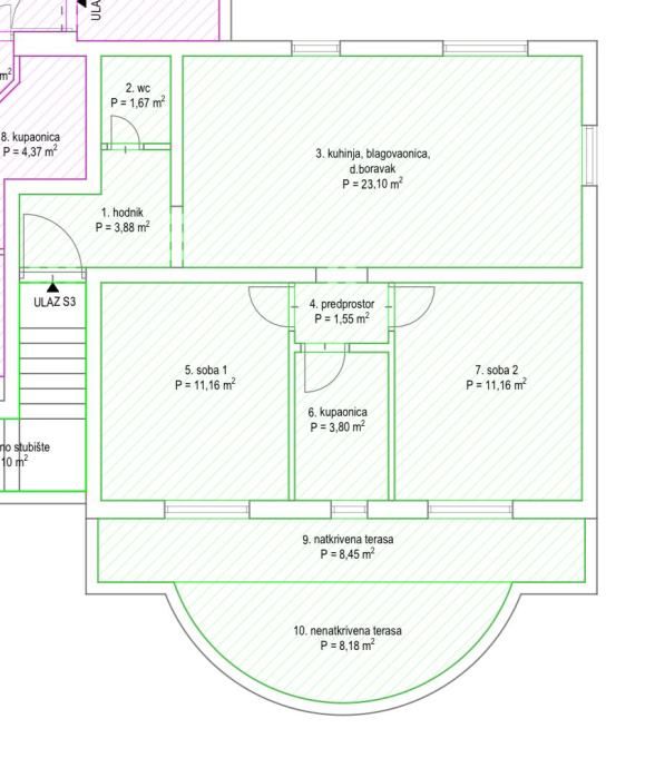 murter, 2-soban stan - 80,05m2 sa terasom, parking, 40om od centra - slika 4