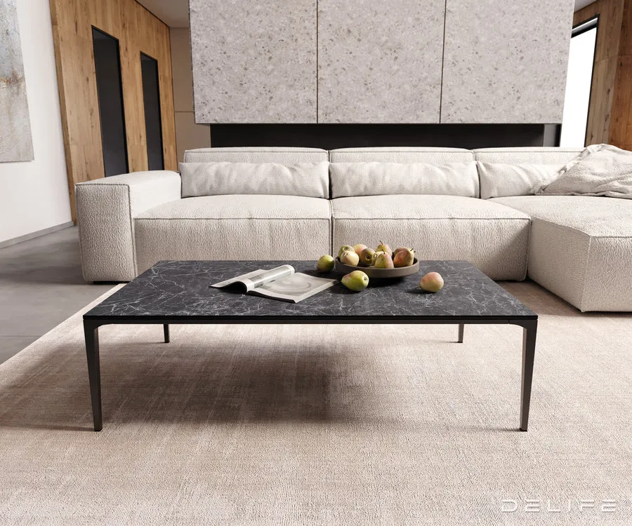 klub stolić levente 110x60cm, materijal: keramika laminam nero greco - slika 2
