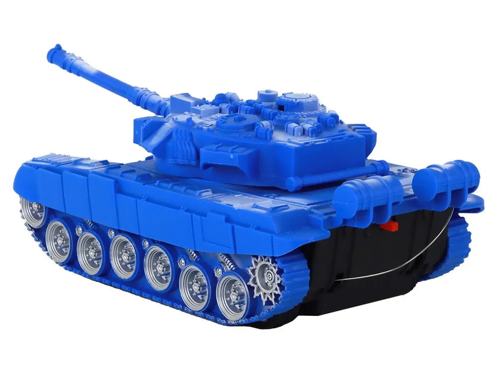 r/c tank remote controlled lights sound blue 1:18 27mhz - slika 3
