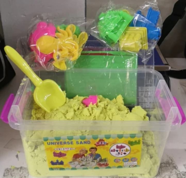 akcija kinetički pijesak čak 2kg + kalupi + kanta + račun - slika 4
