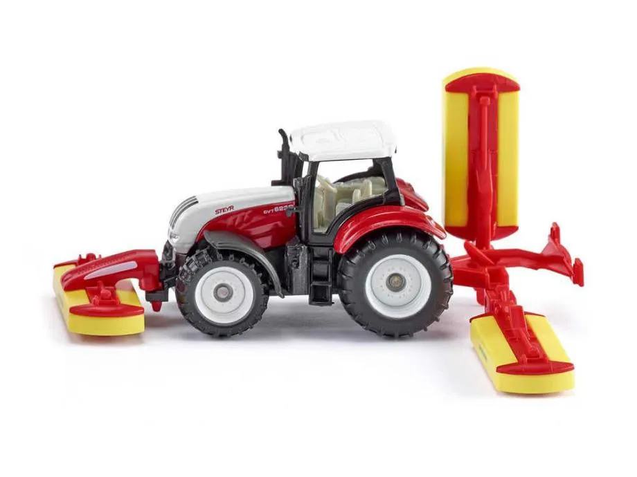siku traktor steyr cvt 6230 + kosilica - slika 1
