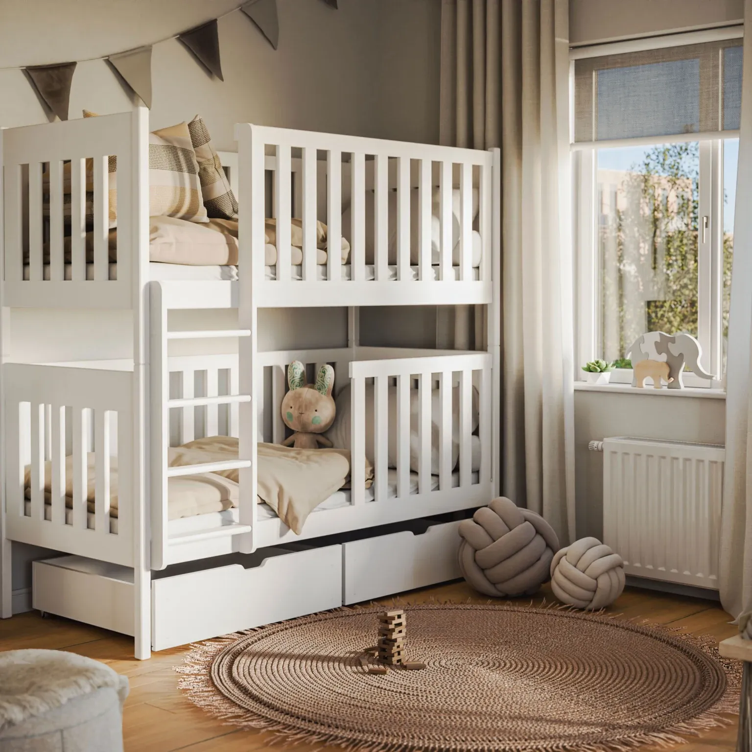 krevet na kat od punog drveta – dawid 180×80 - slika 9