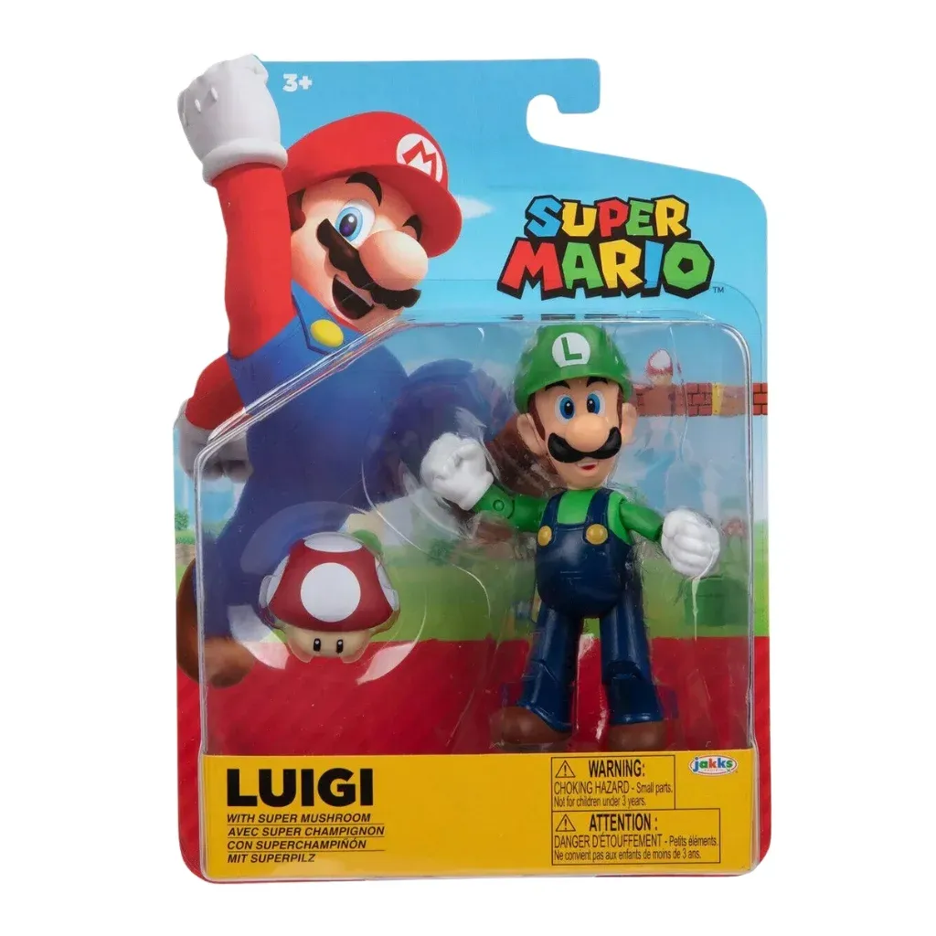 super mario bros – luigi figurica, 10cm - slika 4