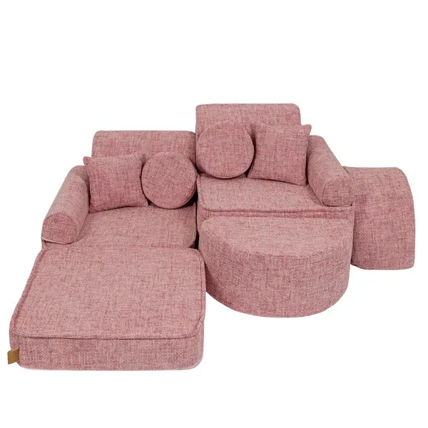 srednja modularna sofa za djecu - tangle bubblegum pink plus - slika 3