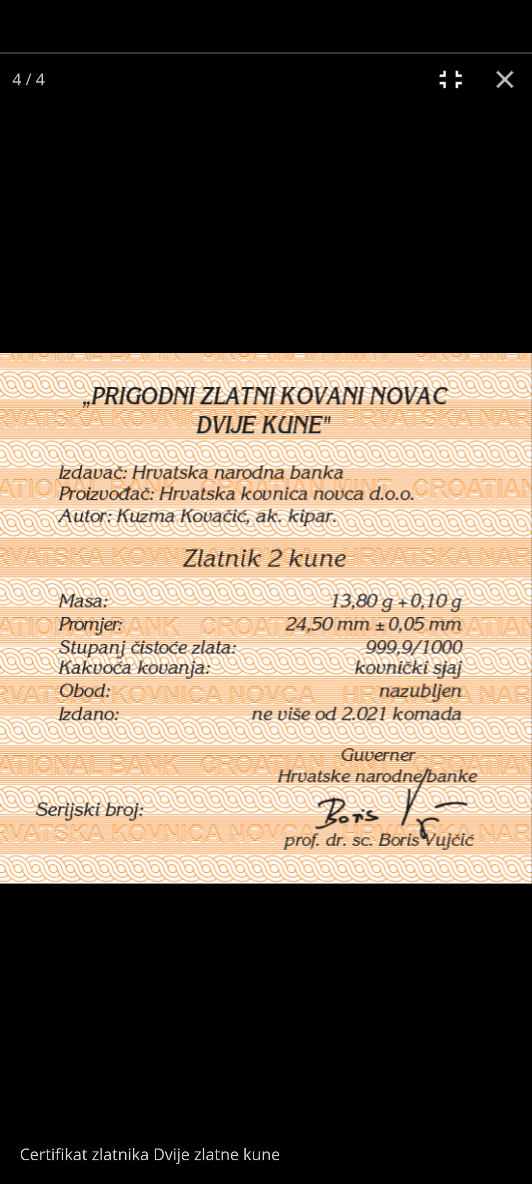 zlatna kuna - 2 kune - slika 3