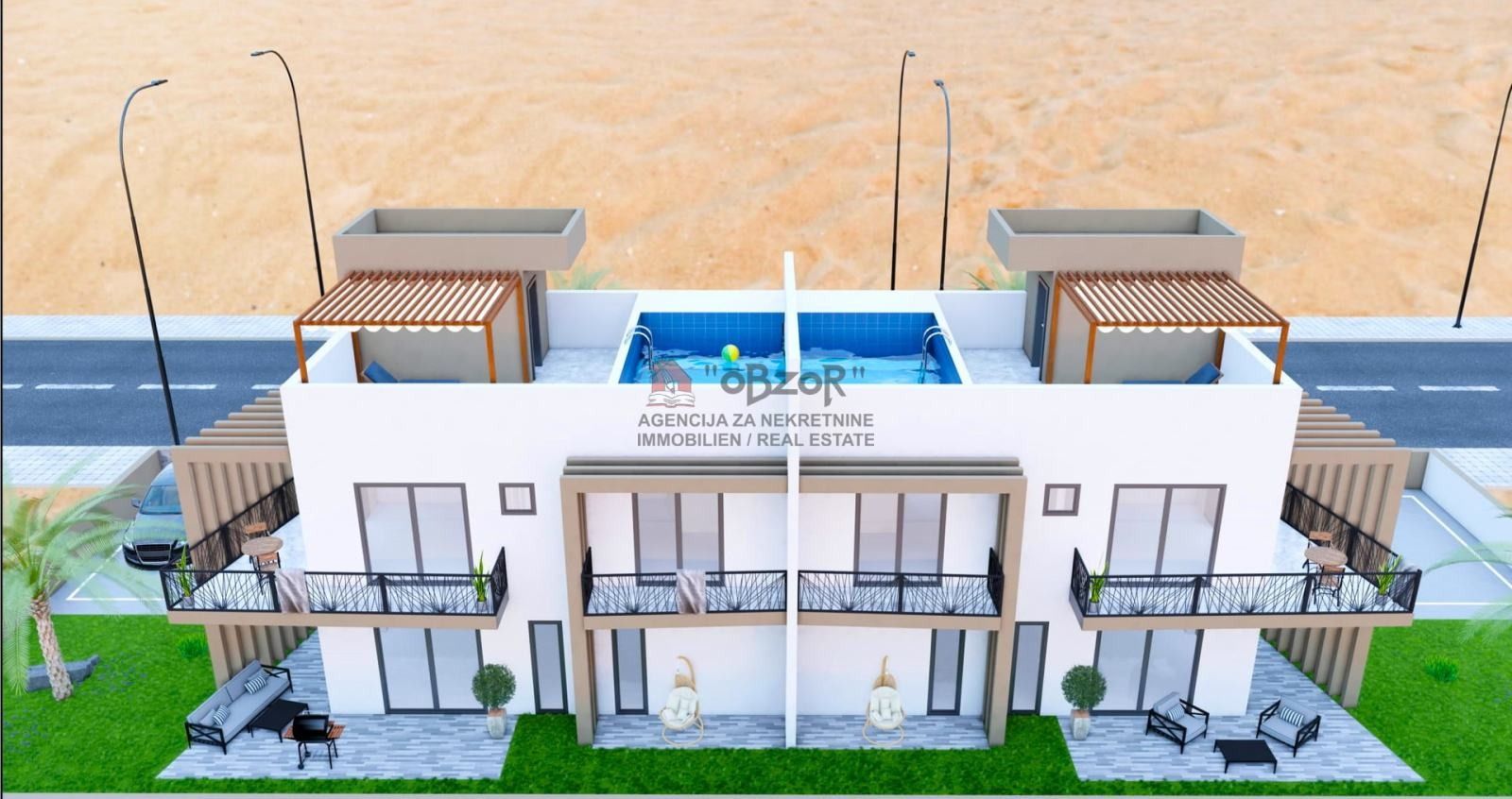 Privlaka-SABUNIKE,Duplex Kuća s bazenom-NOVOGRADNJA