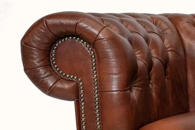 chesterfield dvosjed class leather | 2-sjedišta | cloudy brown old - slika 4