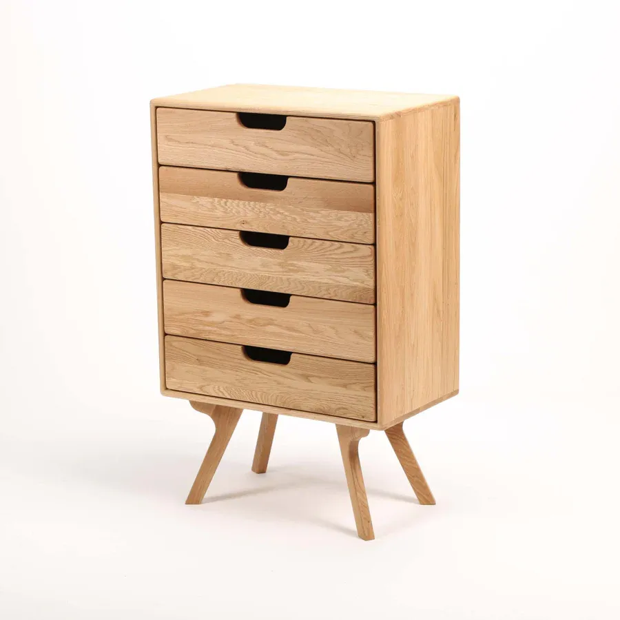 komoda amadeo 66x110cm, materijal: puno drvo hrast - slika 10