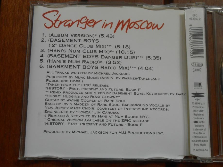 michael jackson ‎– stranger in moscow - slika 3