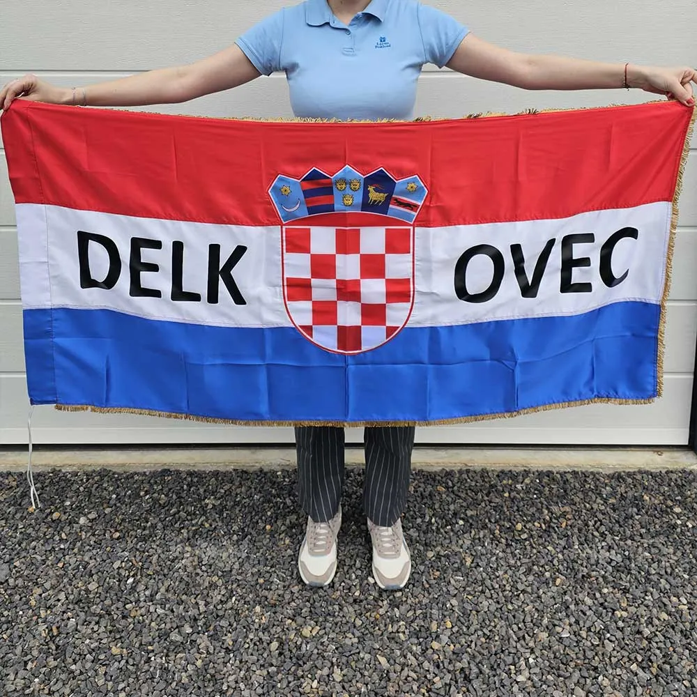 navijačka zastava s imenom mjesta, svečana (150x75cm) - slika 3