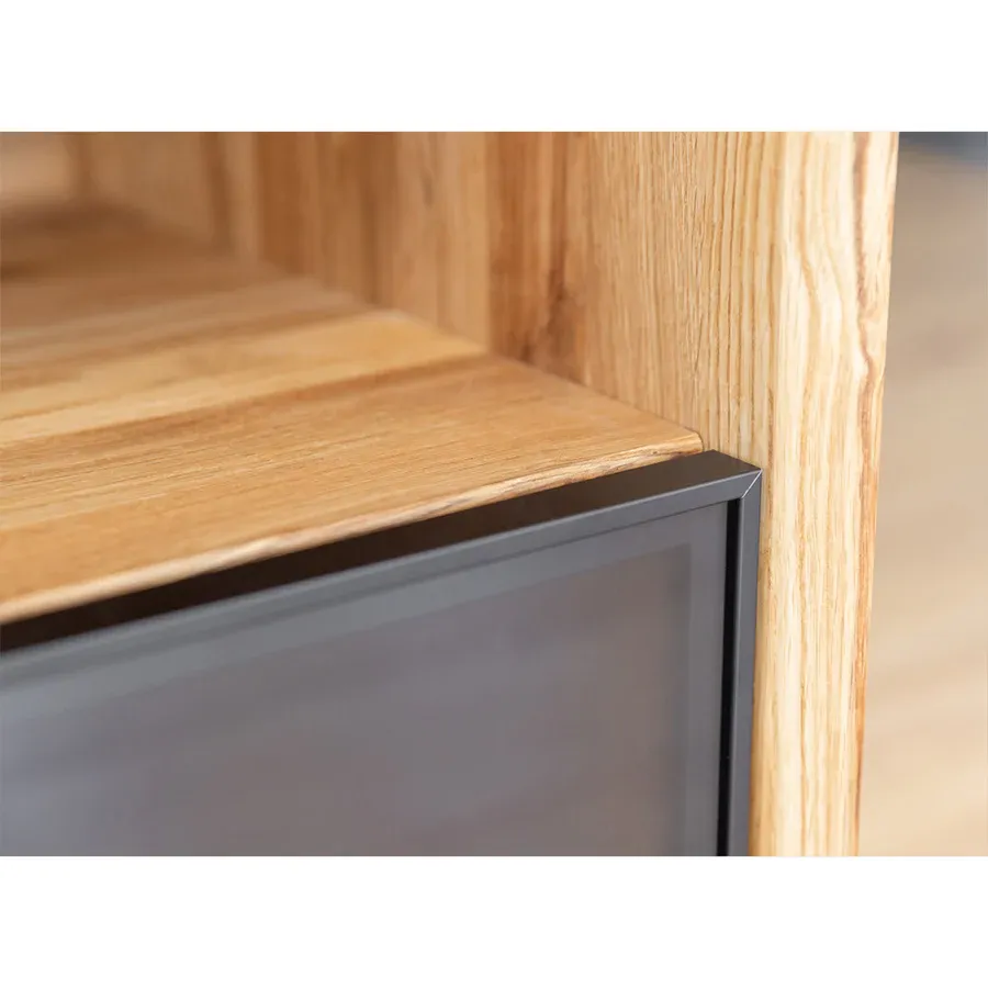 tv komoda modern loft 160x50cm, materijal: masivno drvo hrast - slika 6