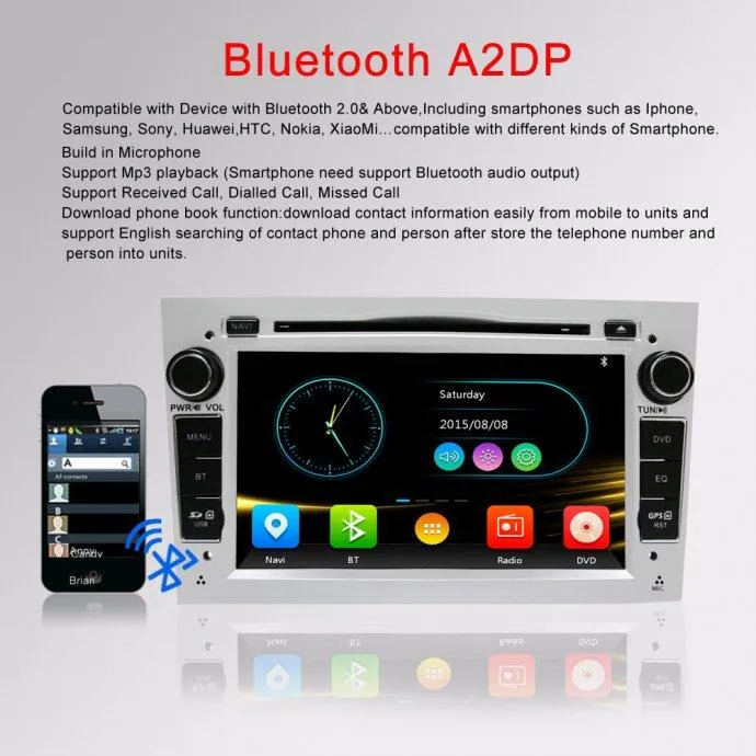 2din 7" radio navigacija astra vectra corsa zafira antara meriva - slika 3