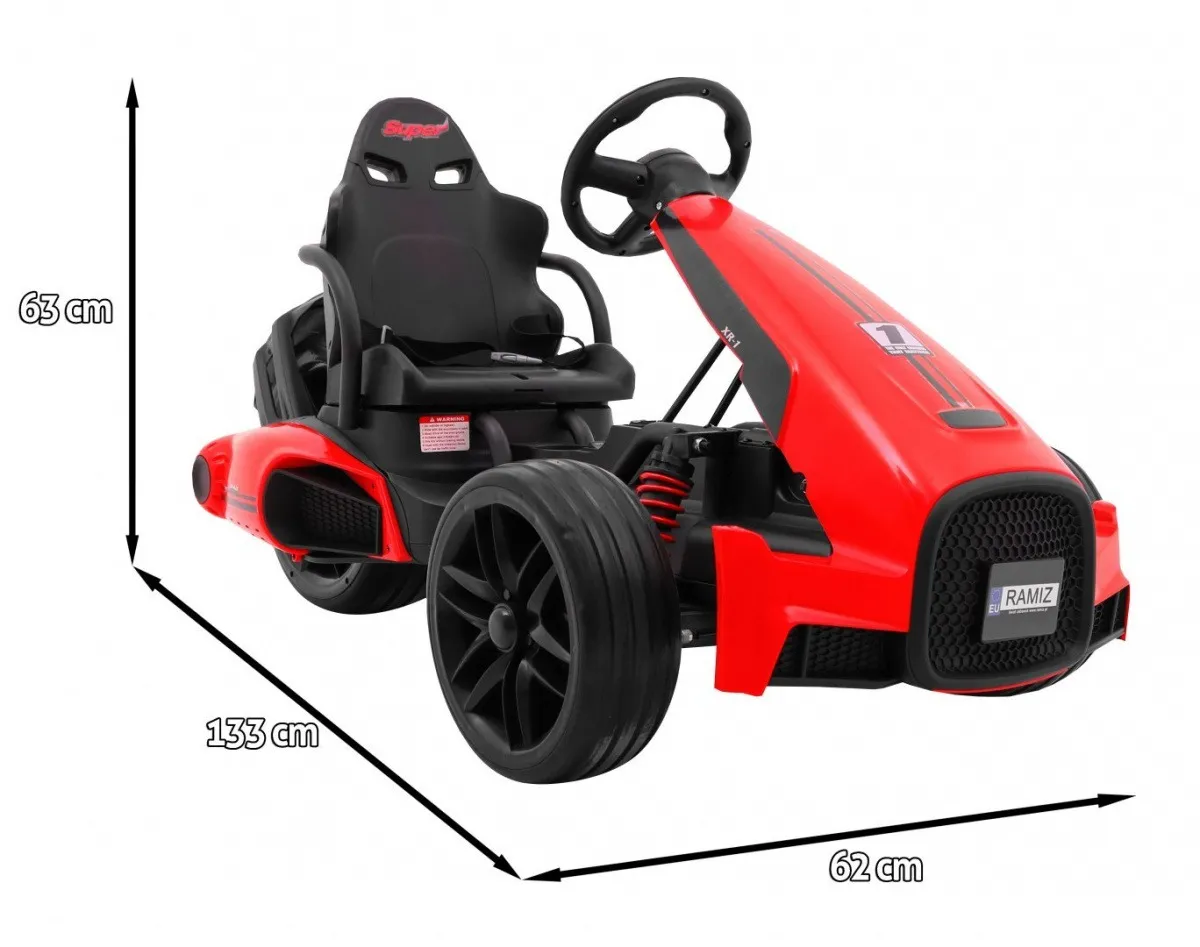 go-kart na akumulaotor xr-1 - crveni - slika 2
