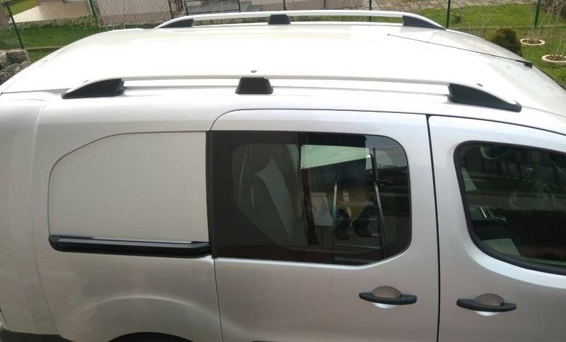 uzdužni krovni nosači za citroen berligo produženi - srebrni nosači - slika 2