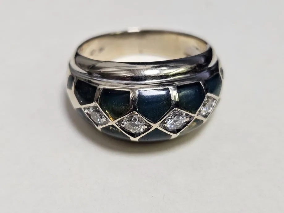 zlatni prsten s dijamantima 0.026ct 18k / r1, rate ! - slika 3
