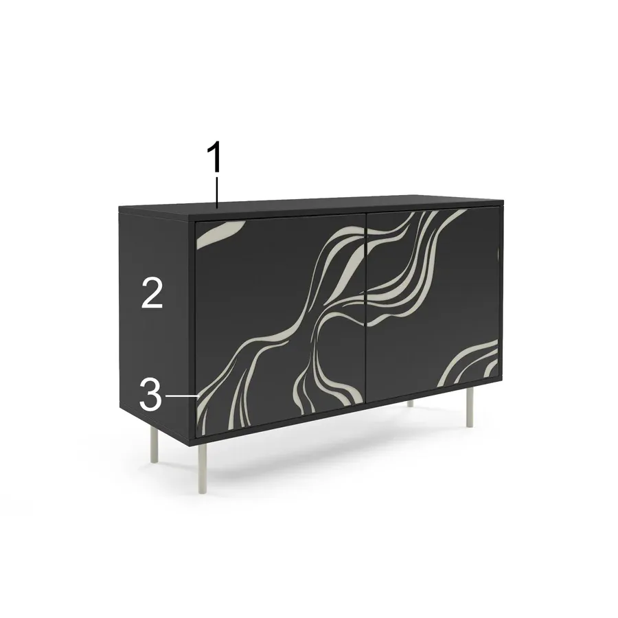 komoda vintro 110x42cm, materijal: laminirana ploča - slika 3