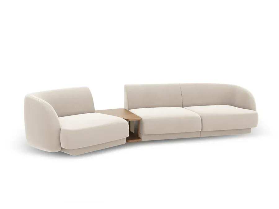 kutna garnitura miley 303x126cm, materijal: baršun - slika 3