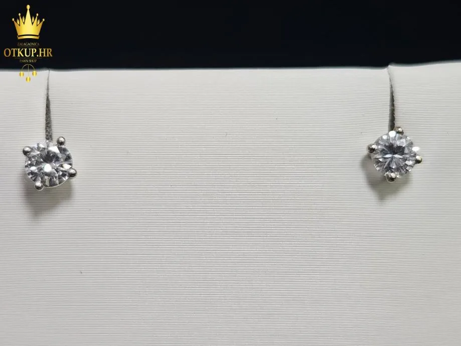 ZLATNE NAUŠNICE S DIJAMANTIMA 0.52ct 14K / R1, RATE! - Zagreb