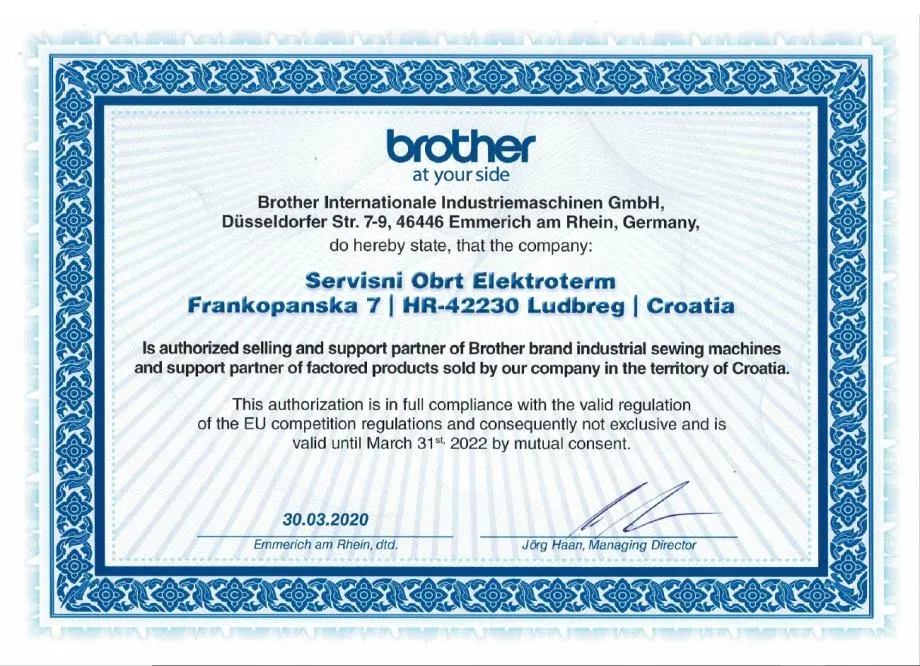 brother industrijski stroj za šivanje - model t8750 - slika 2