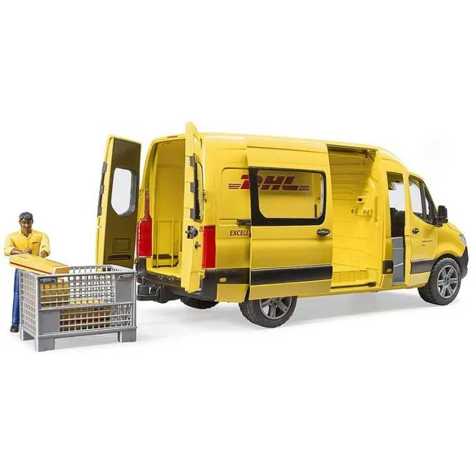 bruder mb sprinter dhl sa radnom opremom i figuricom - slika 5