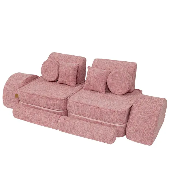 srednja modularna sofa za djecu - tangle bubblegum pink plus - slika 4
