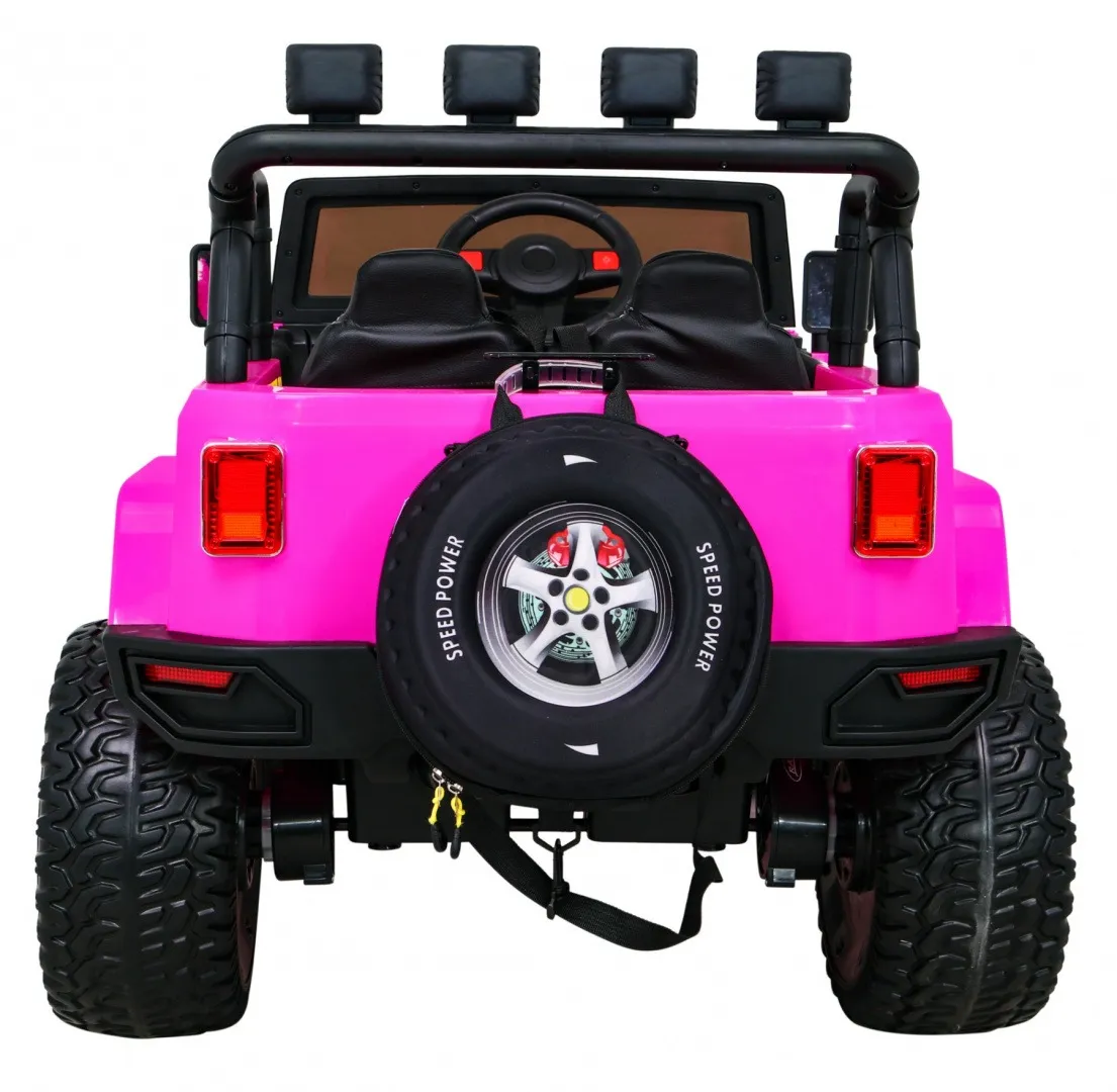 auto na akumulator monster jeep 4 x 4 - dvosjed - rozi - slika 10