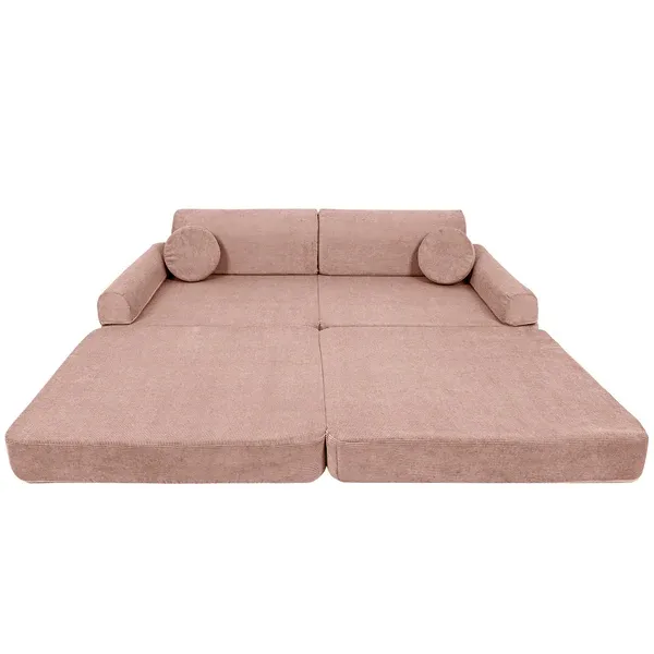 velika modularna sofa za djecu - slimcord corduroy pink - slika 7