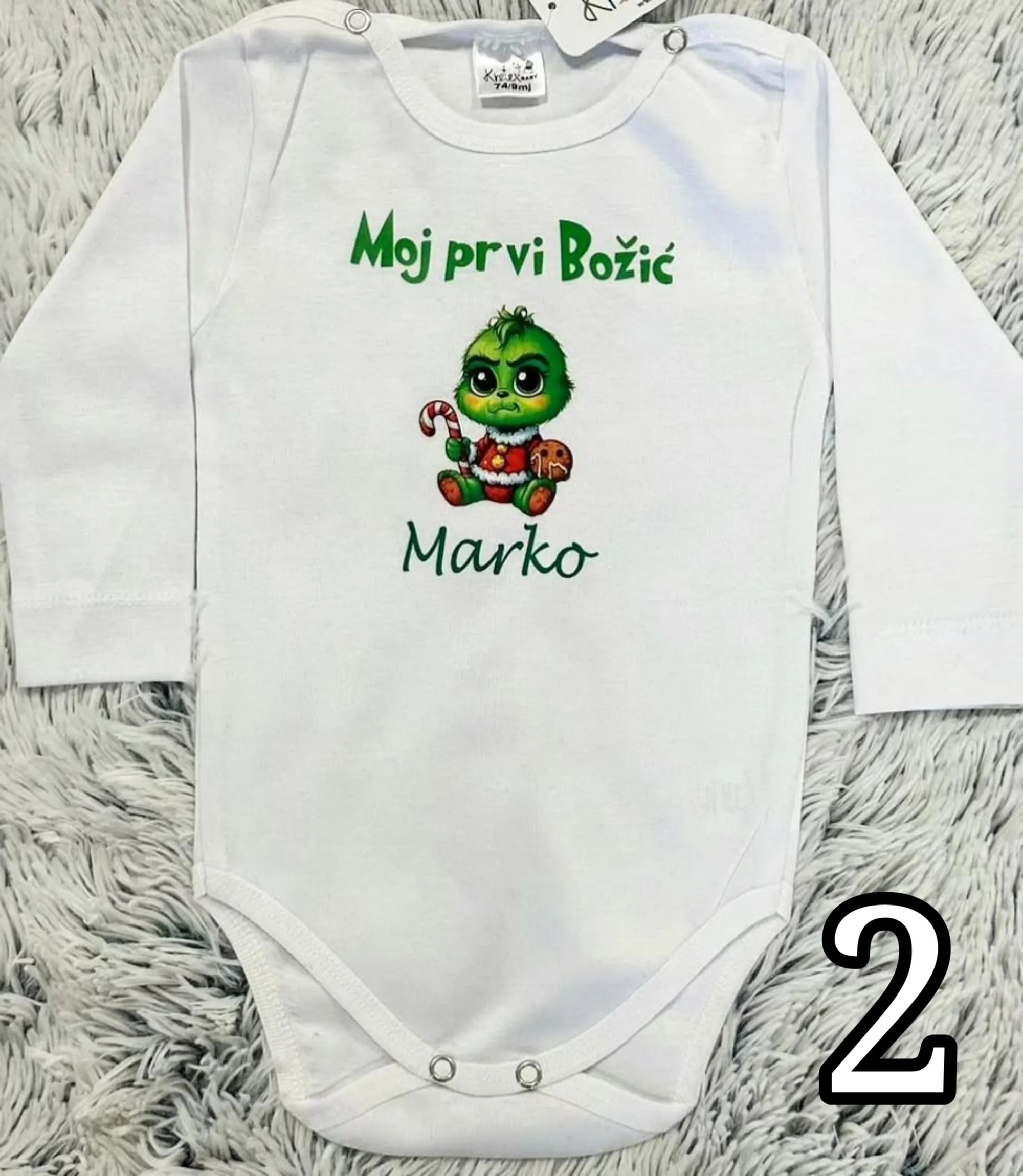 božićni body s tiskom - slika 3