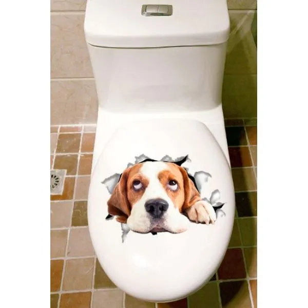 naljepnica za wc dasku ili kotlić pas ili mačka - slika 3