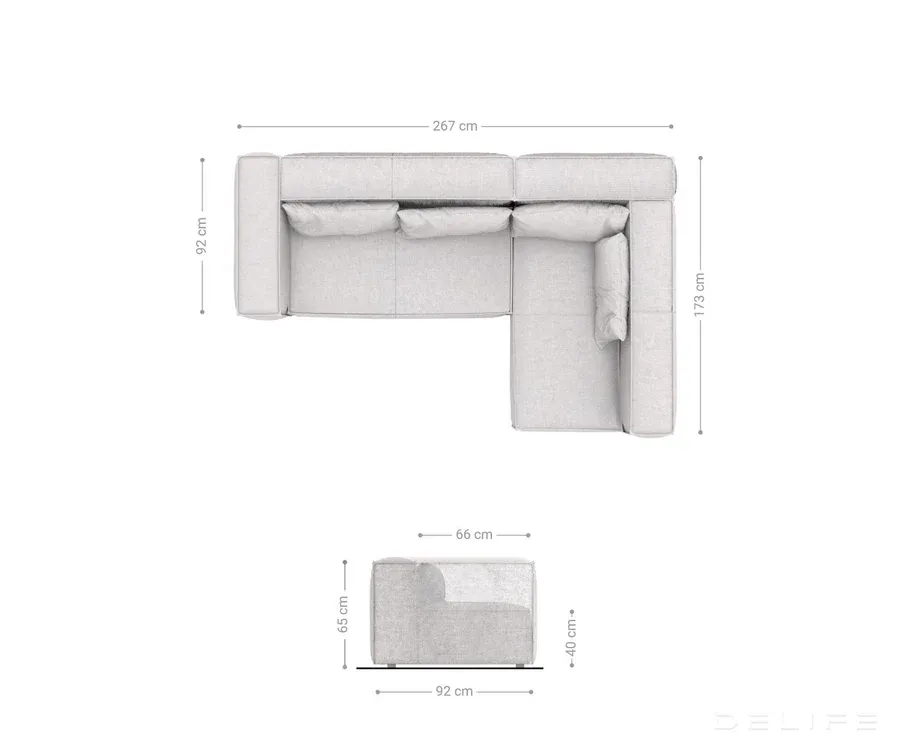 kutna garnitura brom 267x173cm, materijal: mikrofibra - slika 7