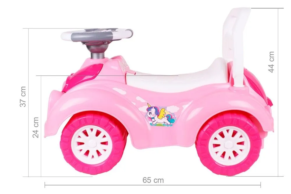car ride-on 6658 pink sounds, horn - slika 3