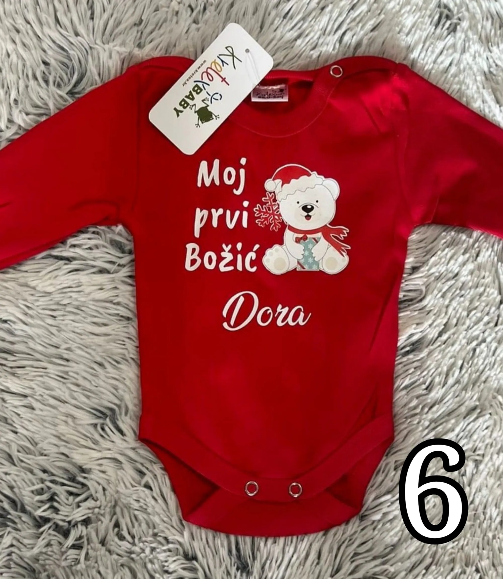 božićni body s tiskom - slika 8