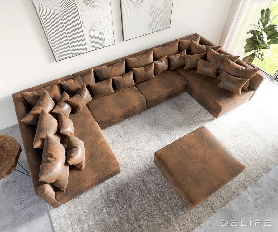kutna garnitura clovis xl 400x185cm, materijal: mikrovelur - slika 4